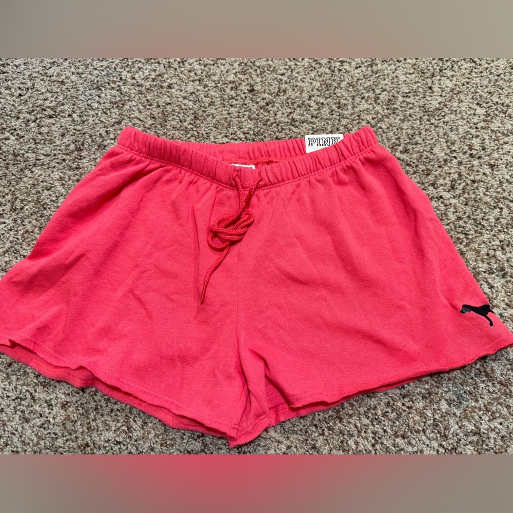 Victoria’s Secret Pink Drawstring Fleece Shorts Womens Size S NWT